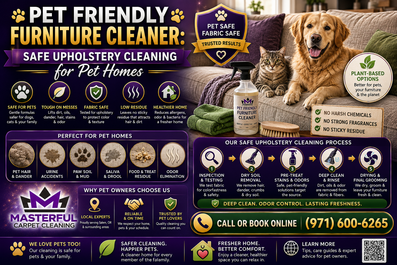 Pet Friendly Furniture Cleaner Safe Upholstery Cleaning for Pet Homes