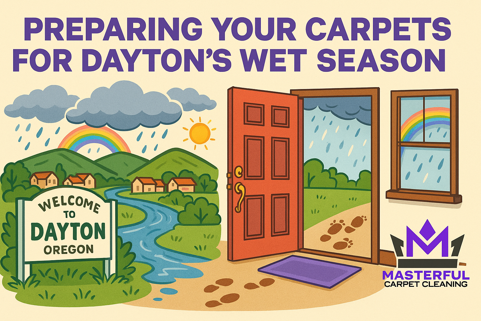Wet Season Carpet Care in Dayton: Prevention, Fast Drying & Emergency Solutions