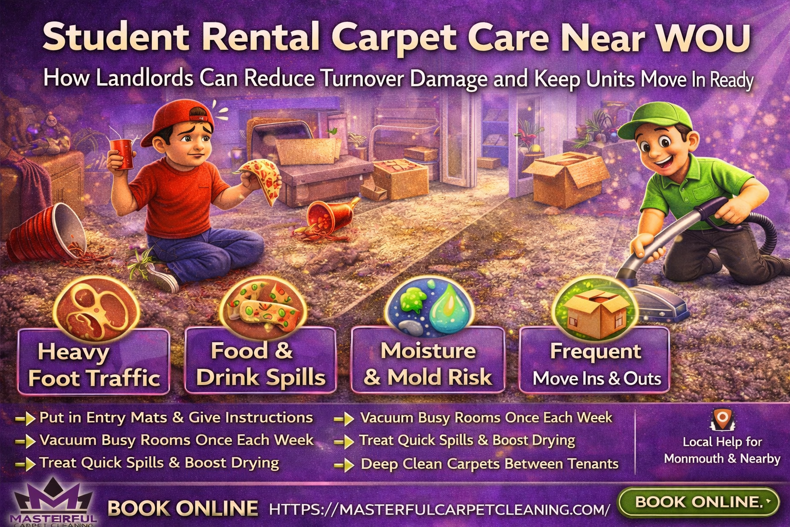 Student Rental Carpet Care Near WOU How Landlords Can Reduce Turnover Damage and Keep Units Move In Ready