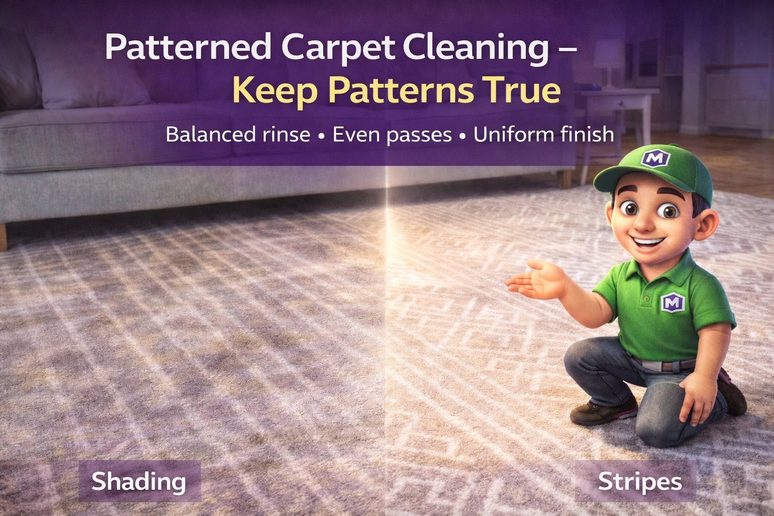 Patterned Carpet Cleaning - Avoid Distortion & Keep Patterns True