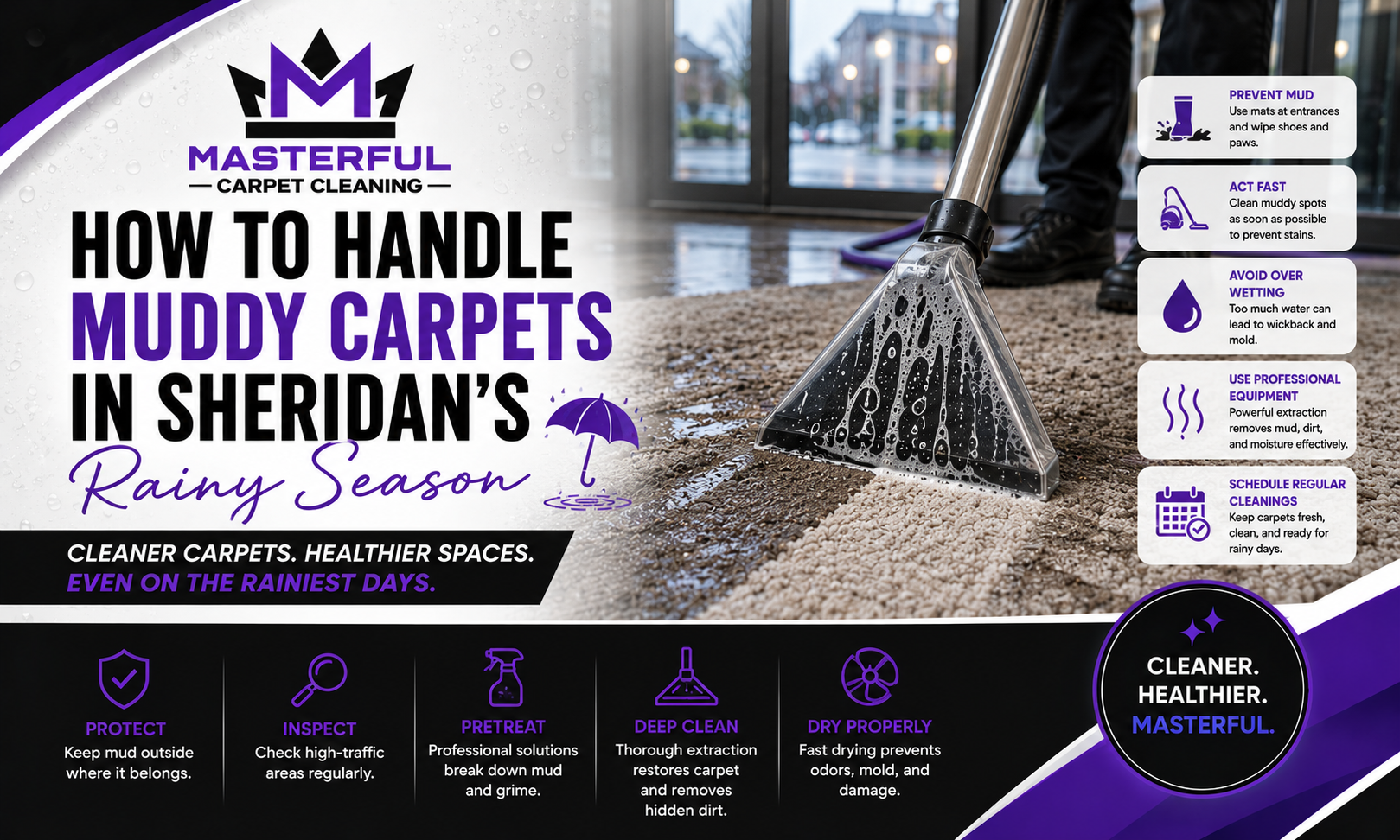 How to Handle Muddy Carpets in Sheridan’s Rainy Season