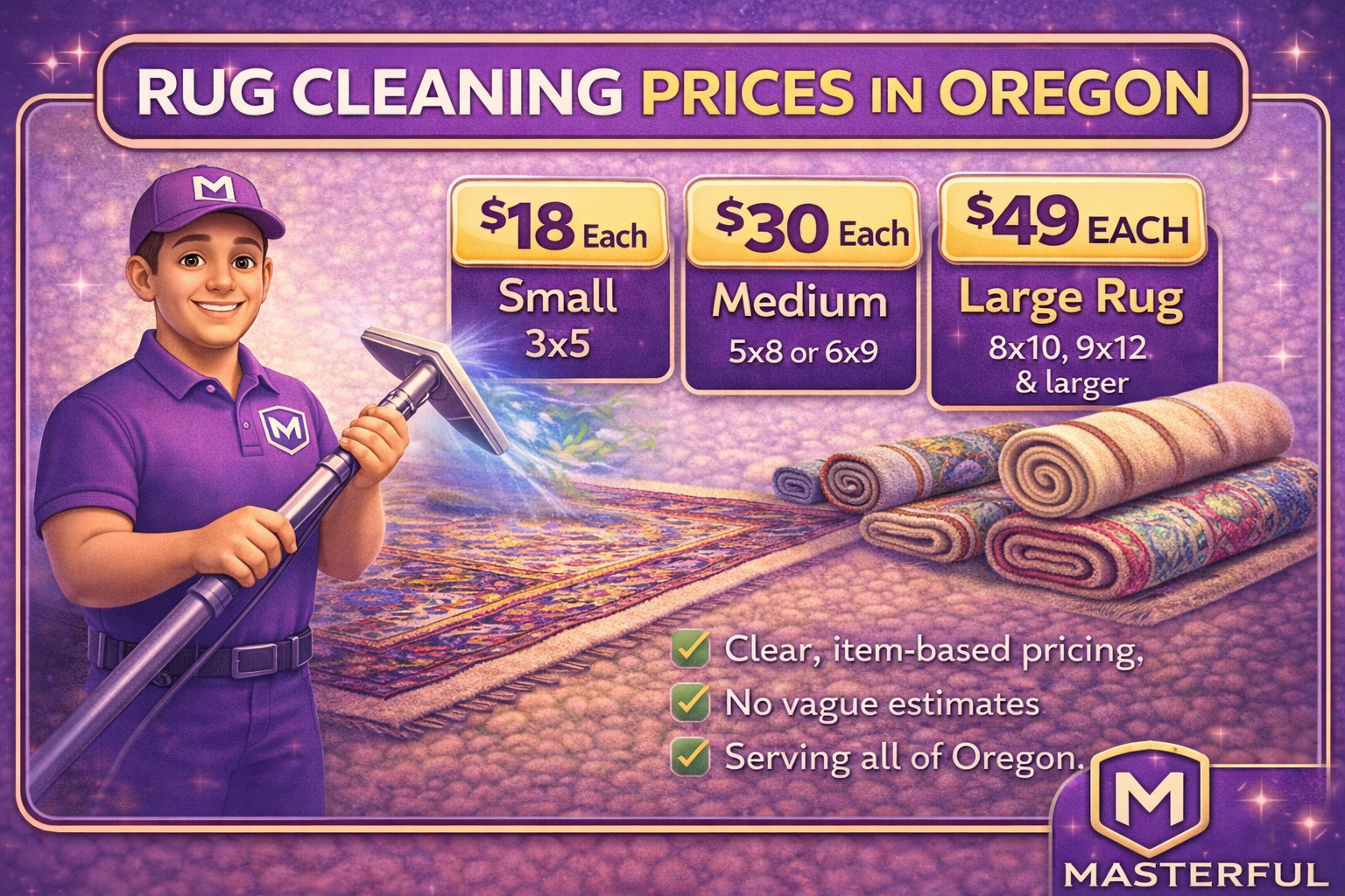 Rug Cleaning Prices in Oregon