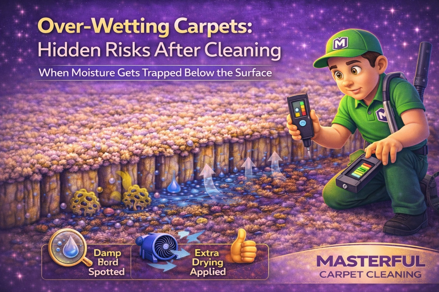 Over Wetting Carpets - Risks, Mold, and Odors