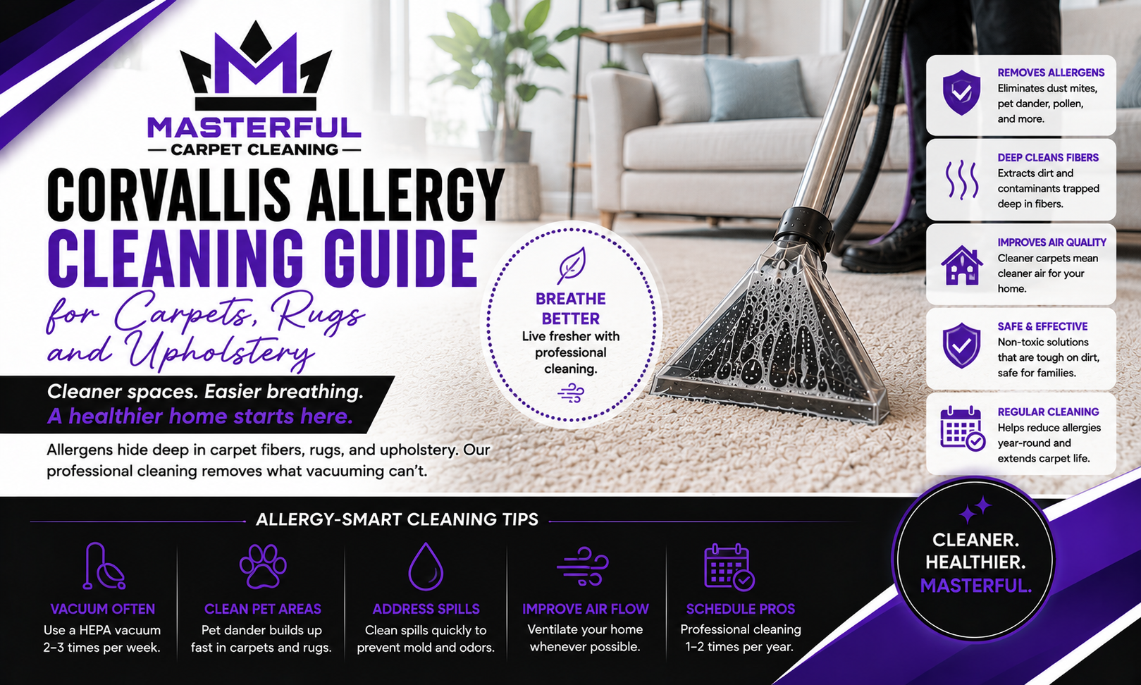 Corvallis Allergy Cleaning Guide for Carpets, Rugs and Upholstery