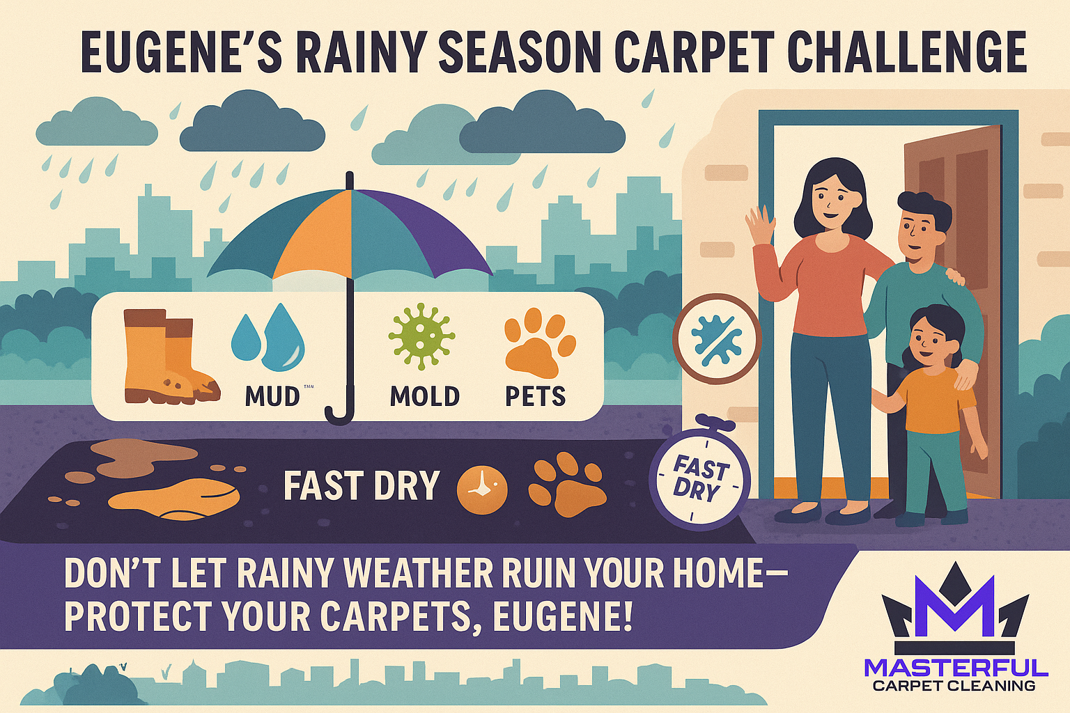 Keep Your Carpets Clean in Oregon’s Wet Weather - Expert Tips for Eugene Homeowners