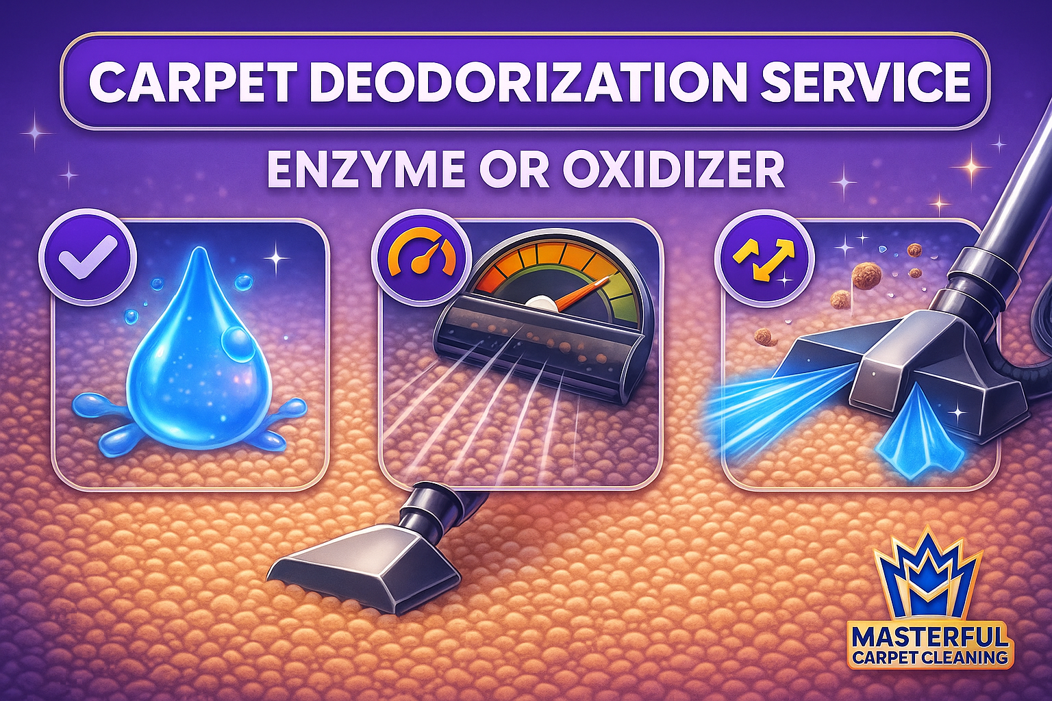 Carpet Deodorization Service - Enzyme or Oxidizer