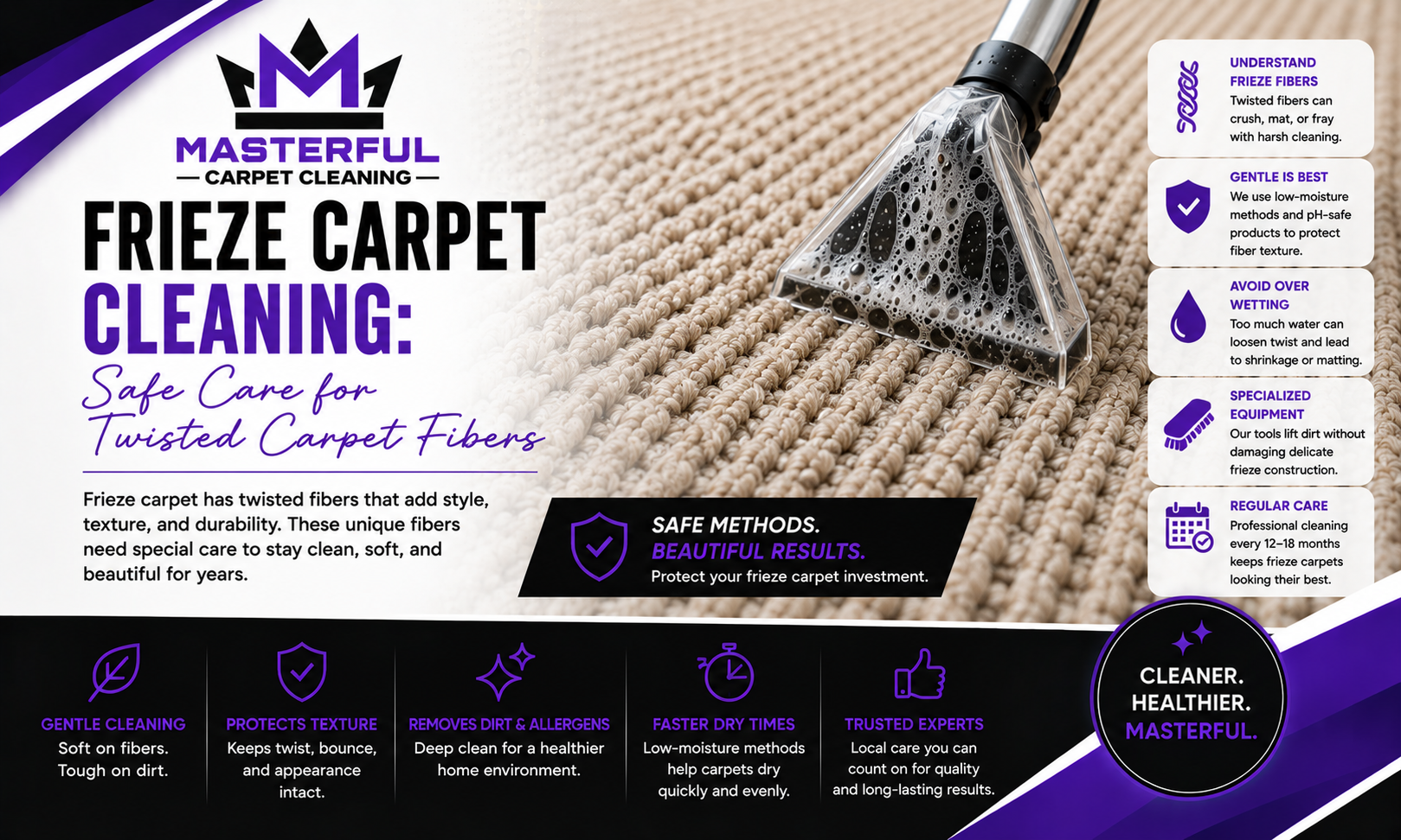 Frieze Carpet Cleaning Safe Care for Twisted Carpet Fibers
