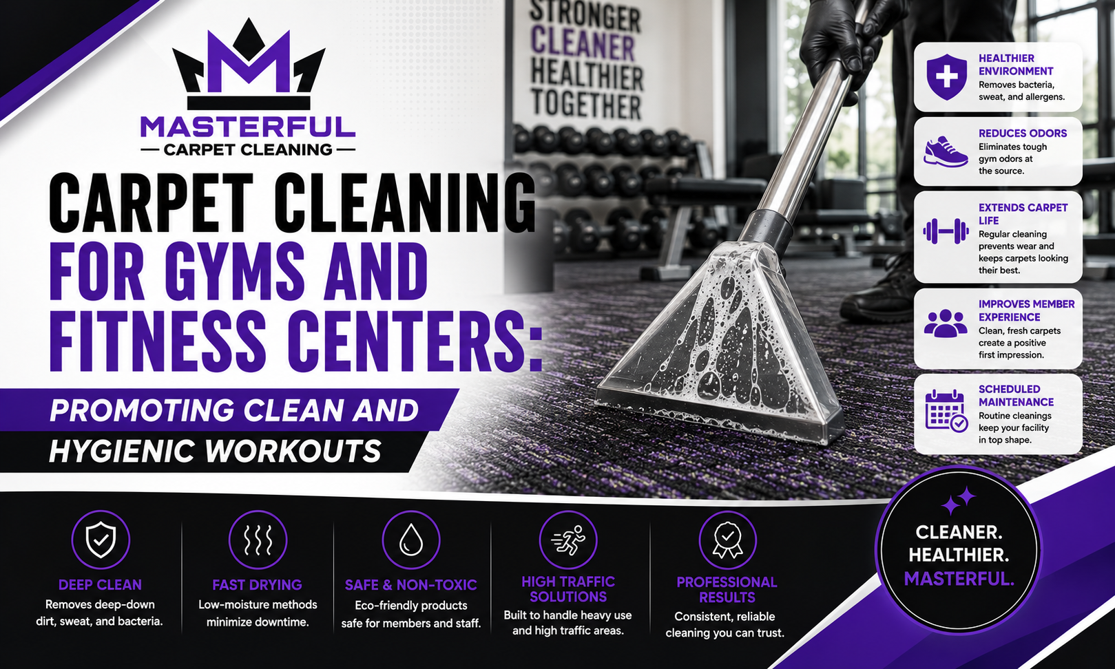 Carpet Cleaning for Gyms and Fitness Centers Promoting Clean and Hygienic Workouts