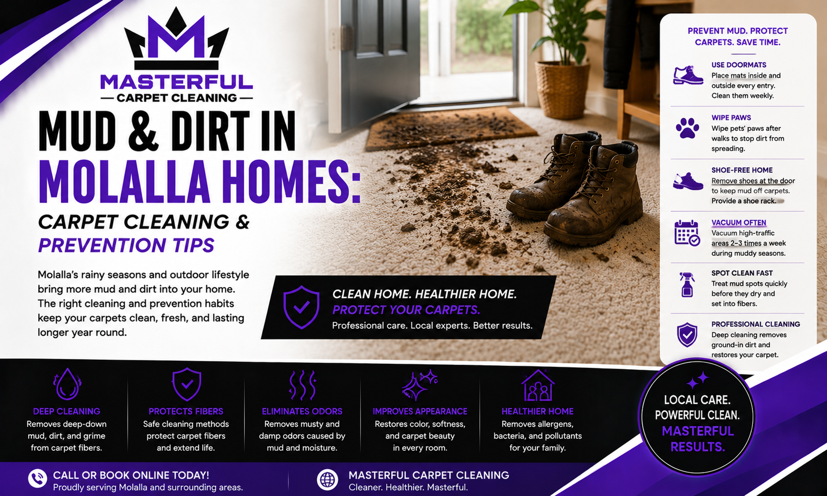 Mud and Dirt in Molalla Homes Carpet Cleaning and Prevention Tips