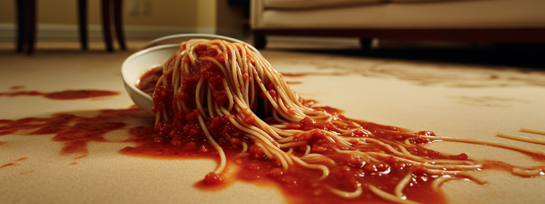 How to get Spaghetti Sauce out of Carpet?