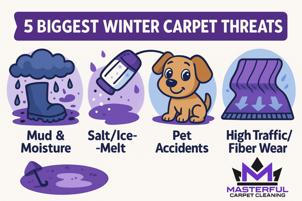 Most Common Winter Carpet Threats in Dallas