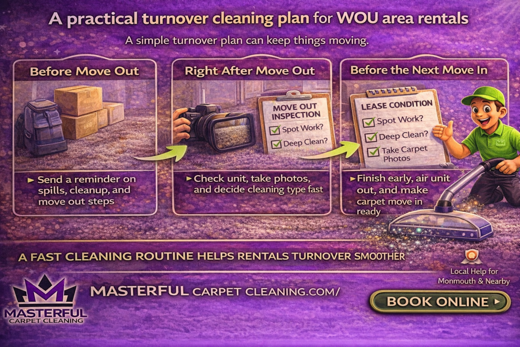 A practical turnover cleaning plan for WOU area rentals