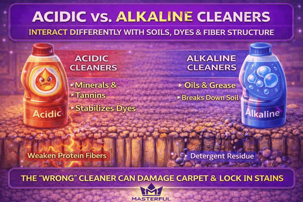 Acidic vs Alkaline Cleaners How Each Interacts With Carpets