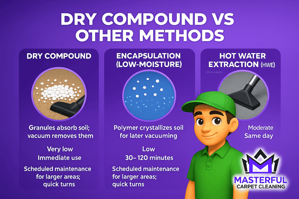 Dry compound vs encapsulation vs hot water extraction