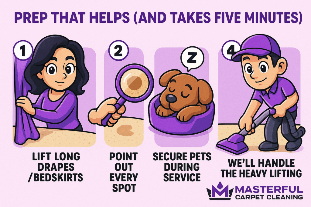 Prep that helps (and takes five minutes)