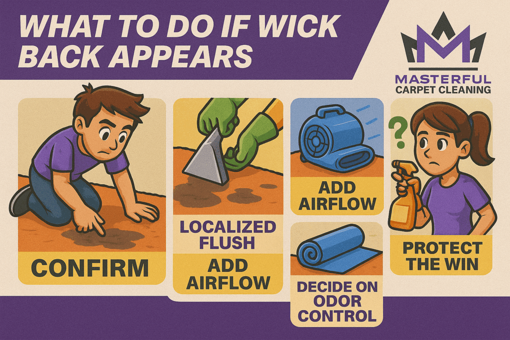 What to do if wick back appears anyway