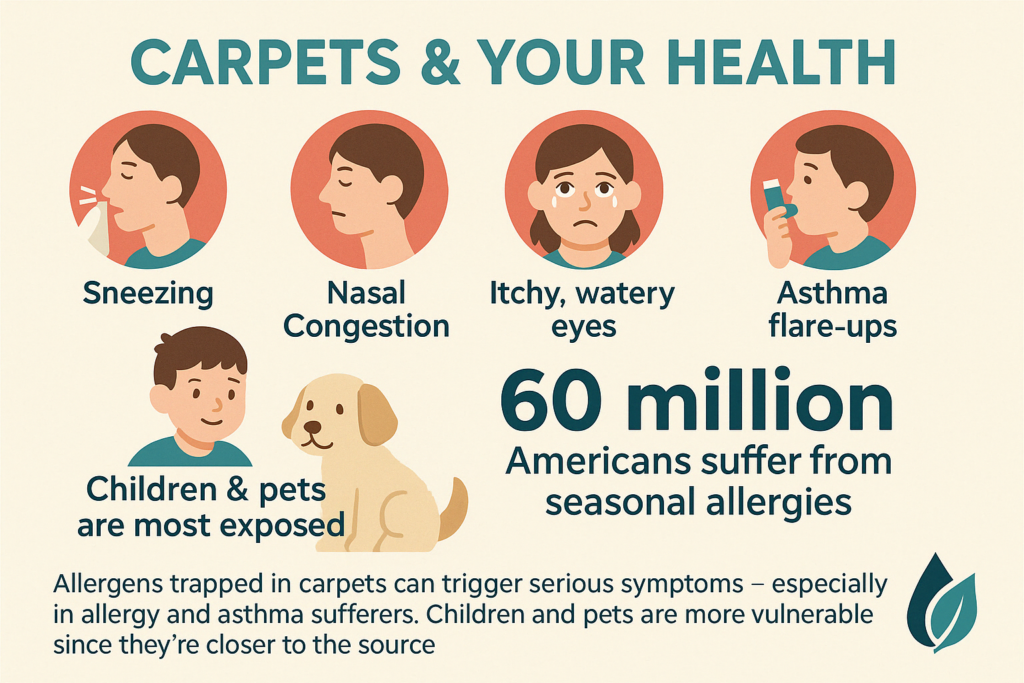 How Pollen and Allergens Get Trapped in Carpet