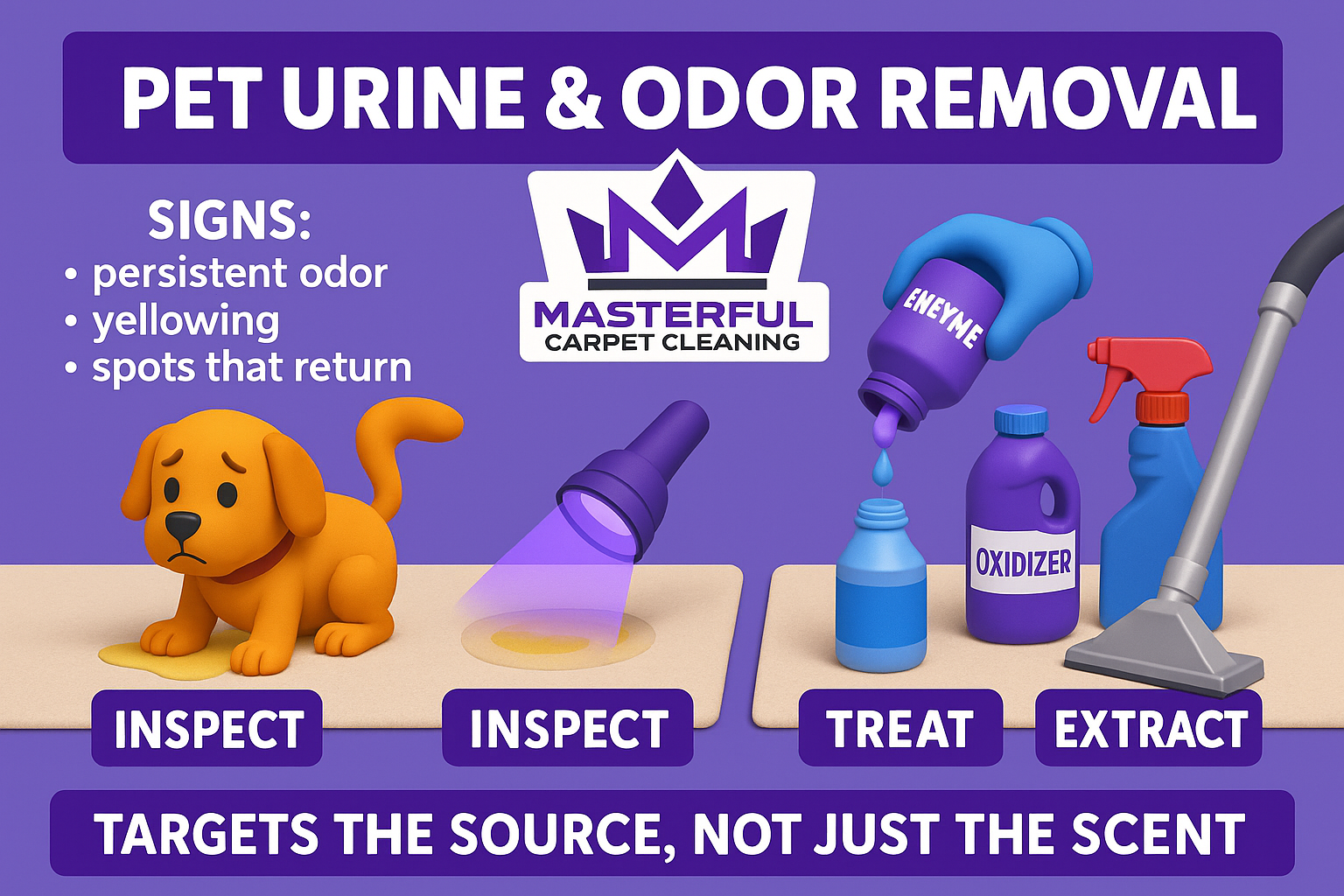 Pet Urine & Odor Removal (Source Treatment)