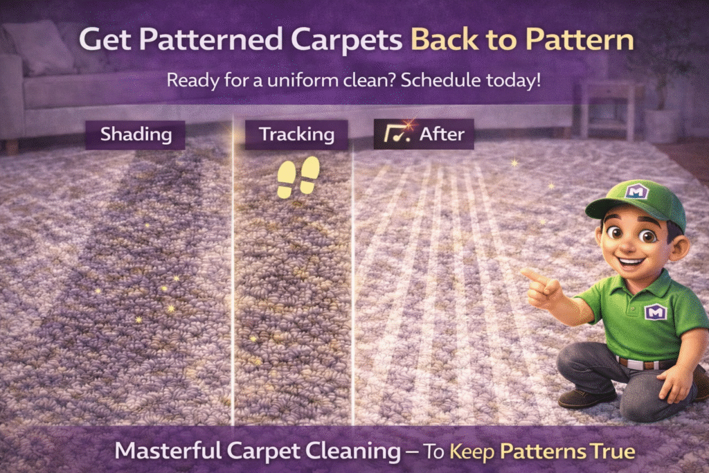 FAQ Patterned Carpet Cleaning, Shading & Tracking