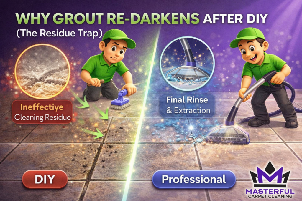 How Masterful Carpet Cleaning Removes Grout Stains