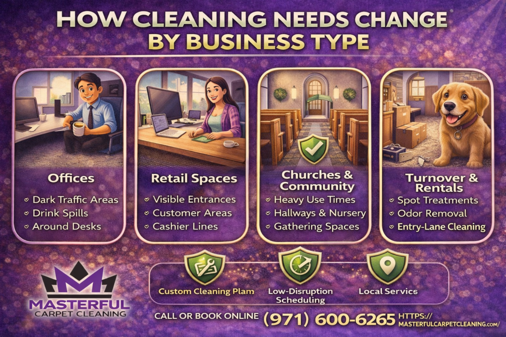 How cleaning needs change by business type
