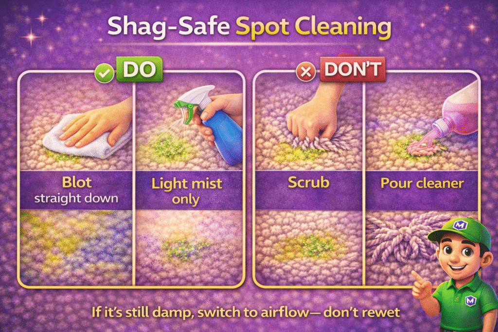 How long does shag carpet take to dry after cleaning