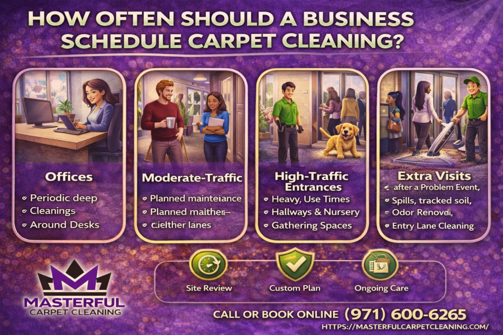 How often should a business schedule carpet cleaning