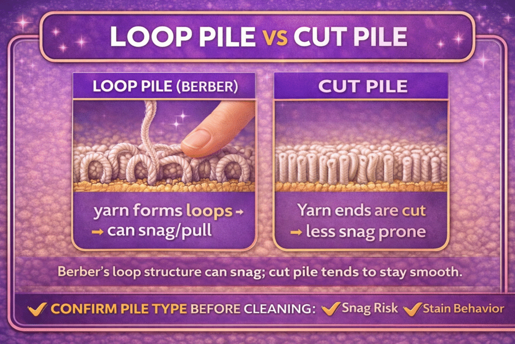 How to tell if you have Berber loop pile carpet