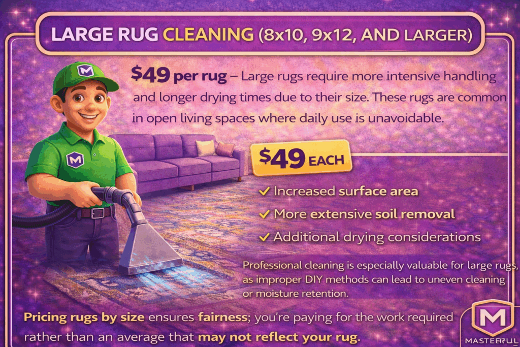 Large Rug Cleaning (8x10, 9x12, and Larger)