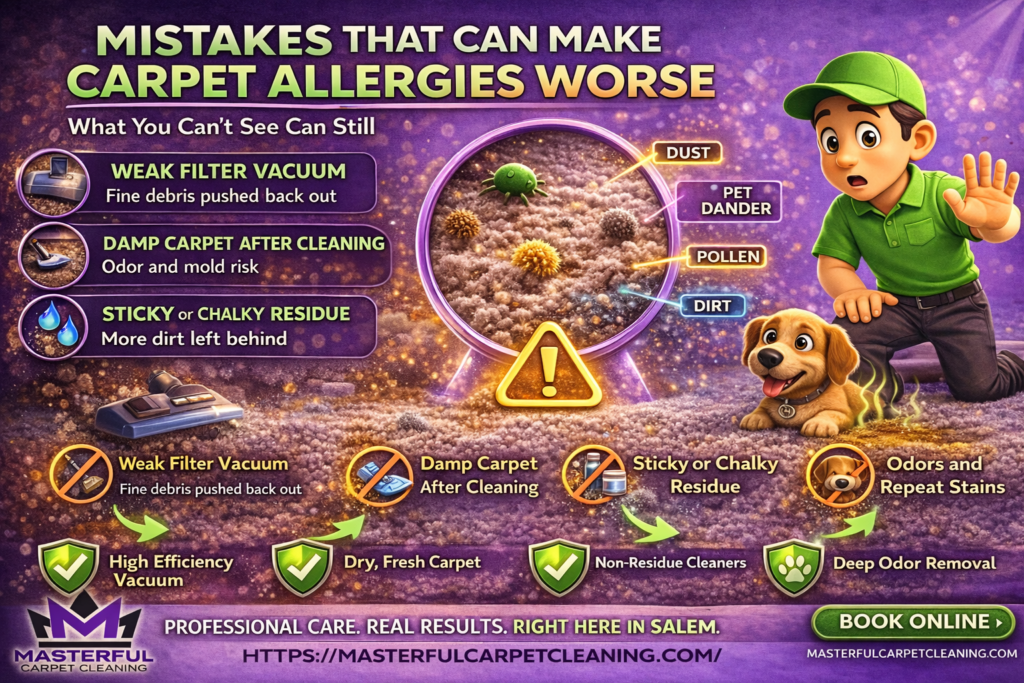 Mistakes that can make carpet allergies worse