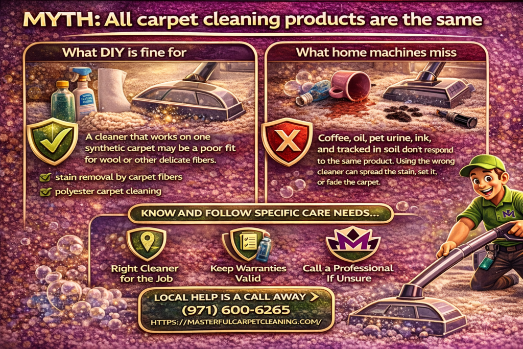 Myth More soap means a cleaner carpet