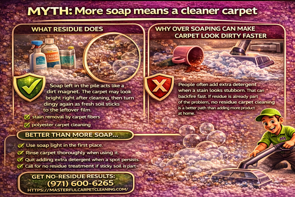 Myth More soap means a cleaner carpet