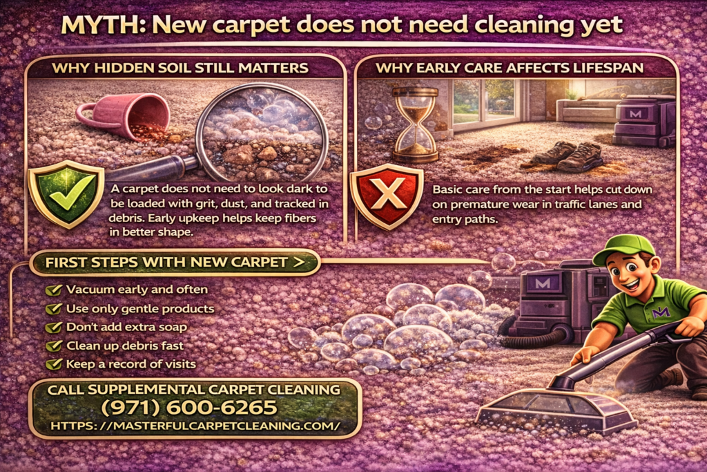 Myth New carpet does not need cleaning yet
