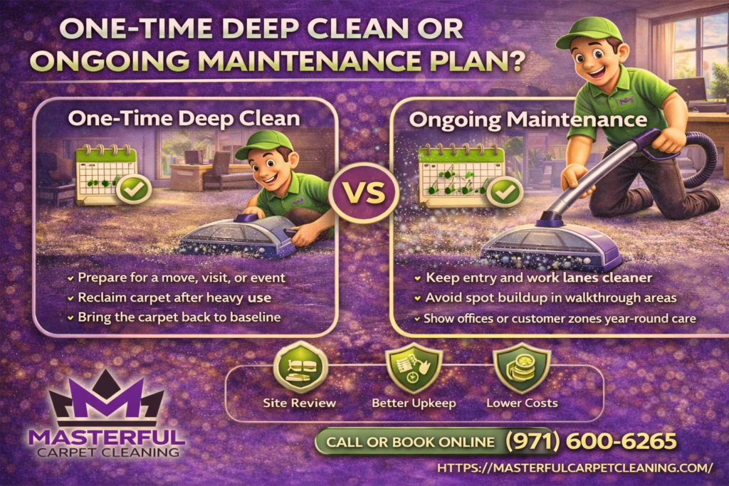 One time deep clean or ongoing maintenance plan