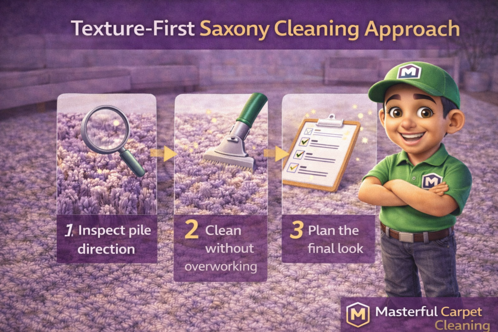 Our Saxony Carpet Cleaning Approach to Protect the Texture