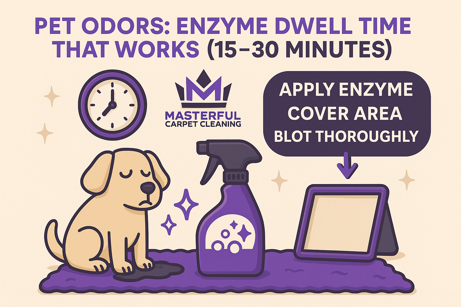Pet Odors: Enzyme Dwell Time That Works (15-30 Minutes)