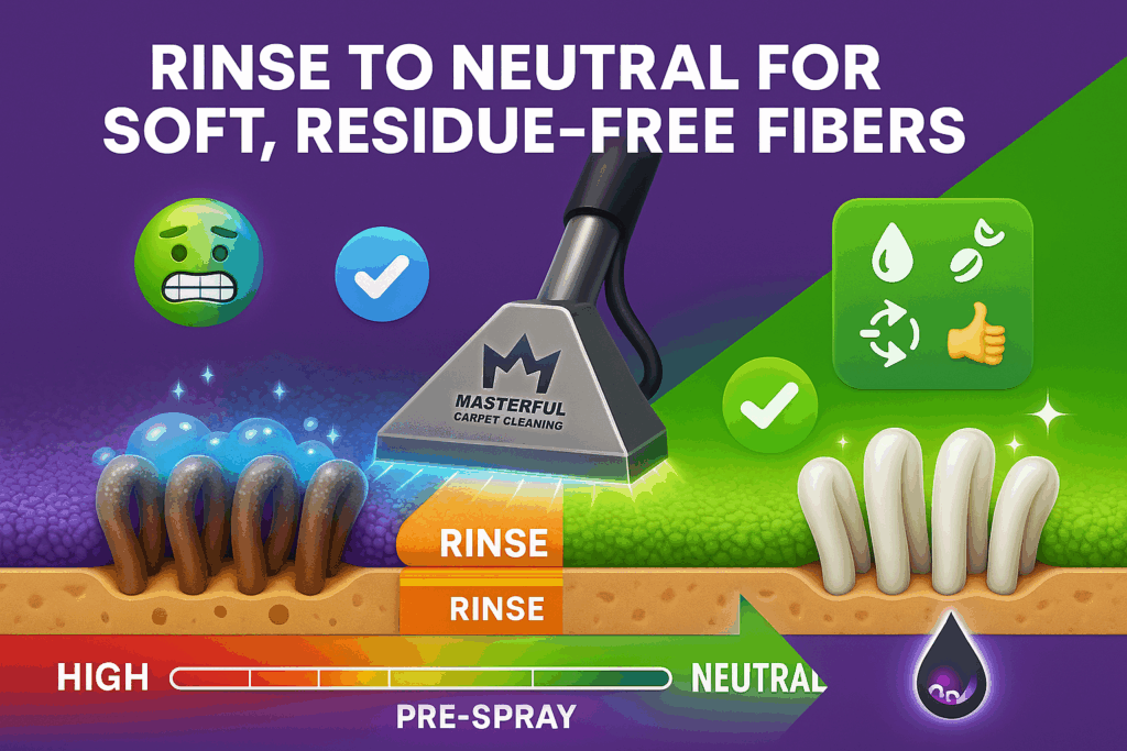 Rinse and finish: return the carpet to neutral