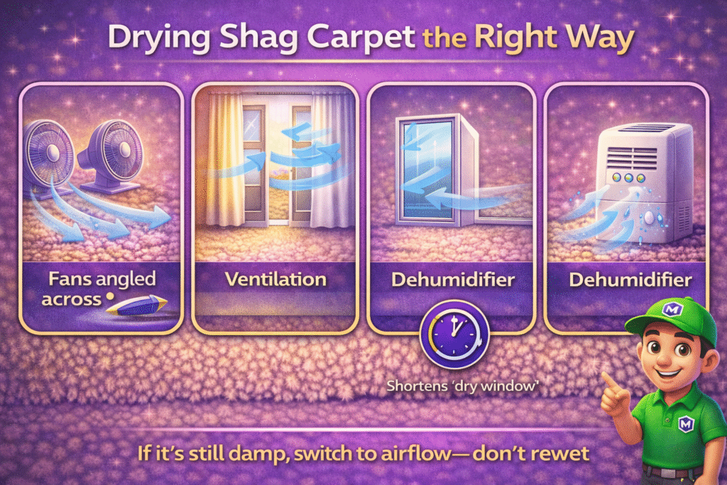 Shag looks flat after cleaning Matting triage (how to make it fluffy again)