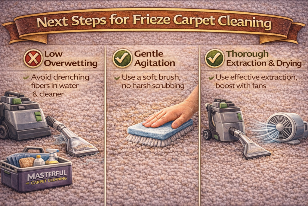 Spot cleaning frieze safely (mini process)