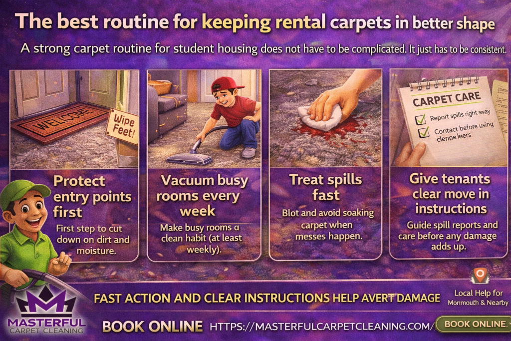 The best routine for keeping rental carpets in better shape