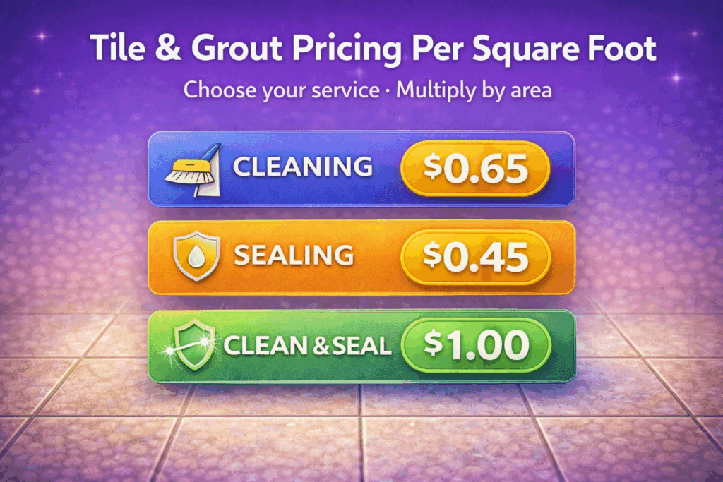 Tile & Grout Cleaning Price Per Square Foot