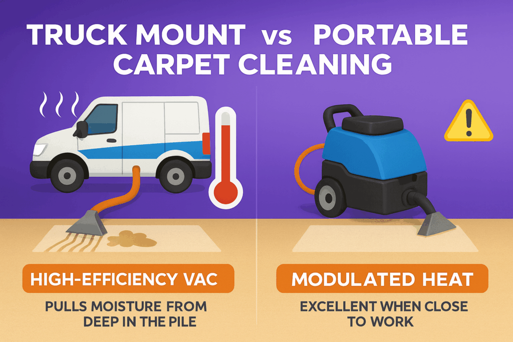 What changes between truck mount and portable (in practice)