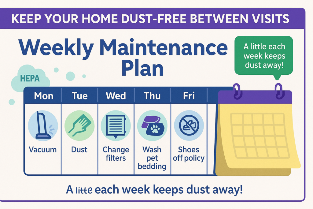 How to Keep Your Dayton Home Dust-Free Between Professional Visits