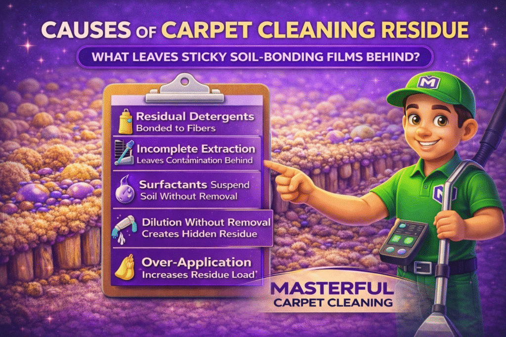 What Causes Residue in Carpets After Cleaning