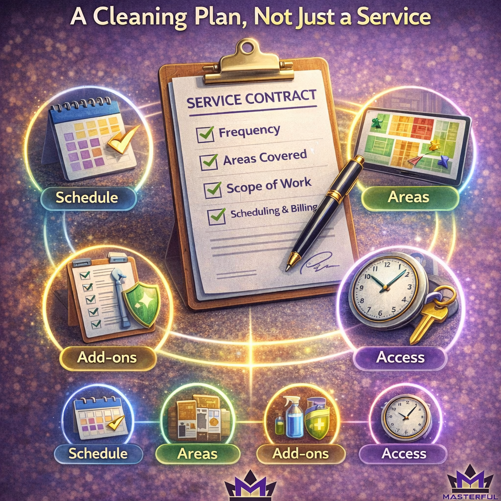 What a commercial carpet cleaning contract includes