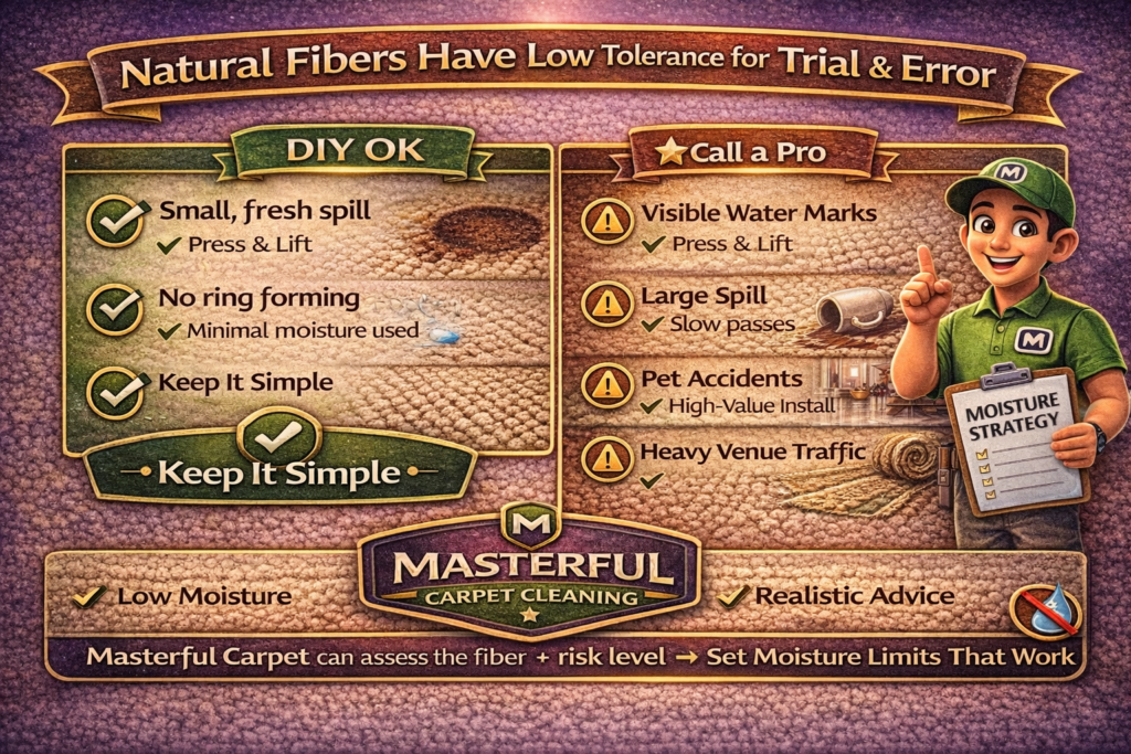 When to call a professional for natural fiber carpet cleaning