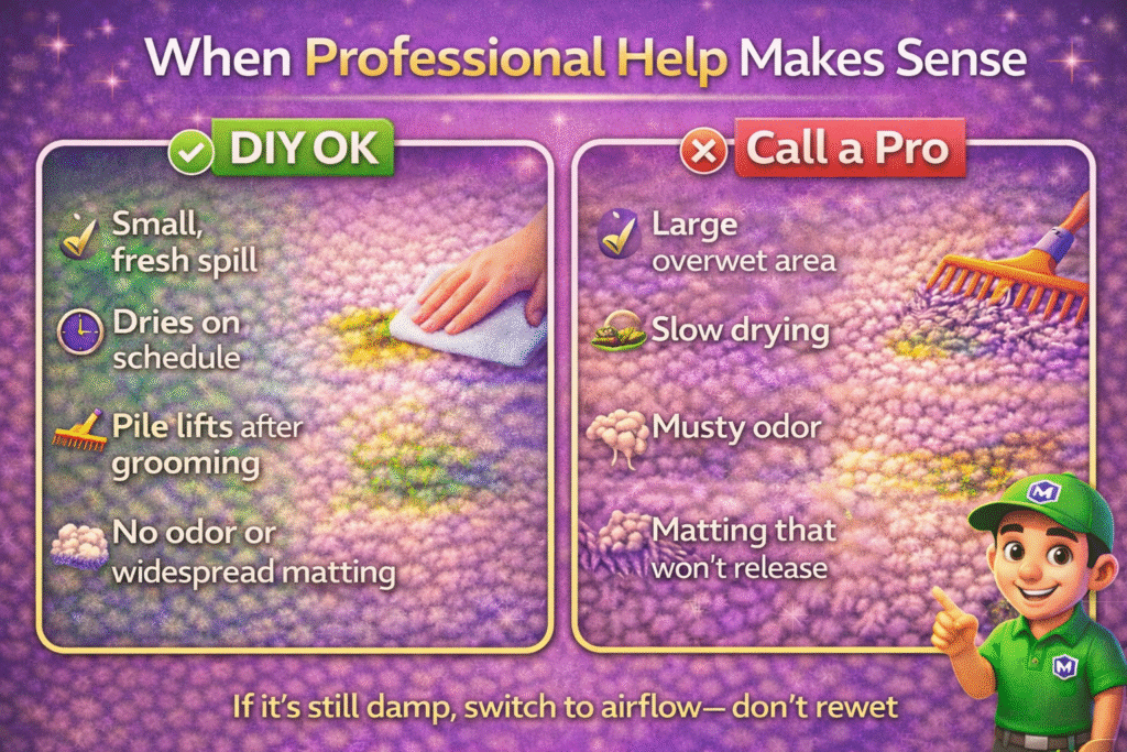 When to hire a professional for shag (long pile) carpet cleaning