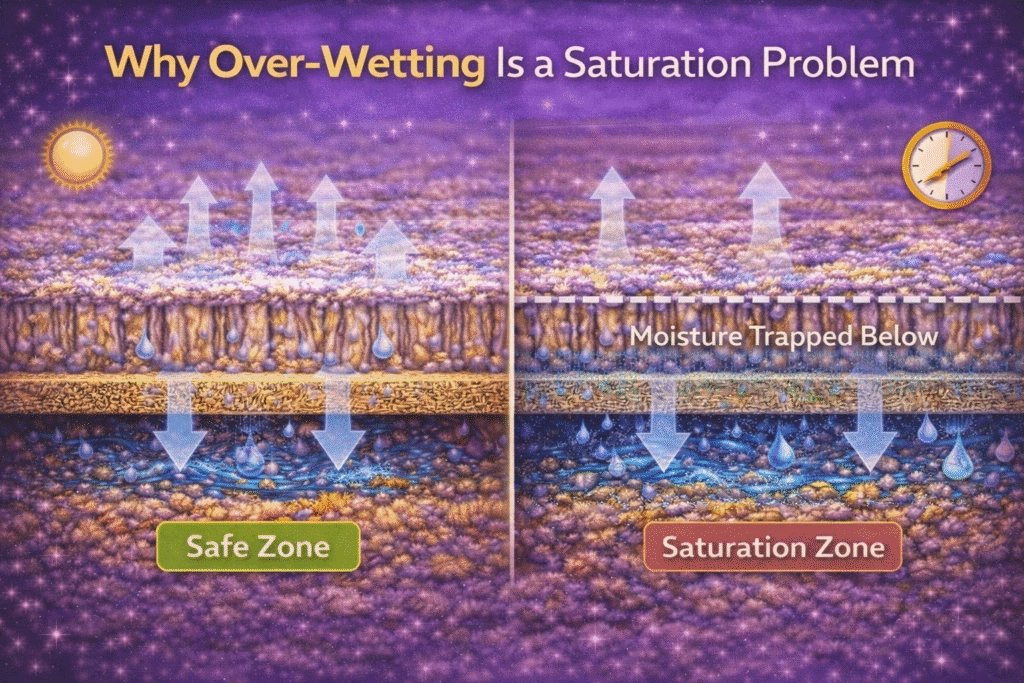 Why Over Wetting Is a Saturation Problem, Not a Surface Issue