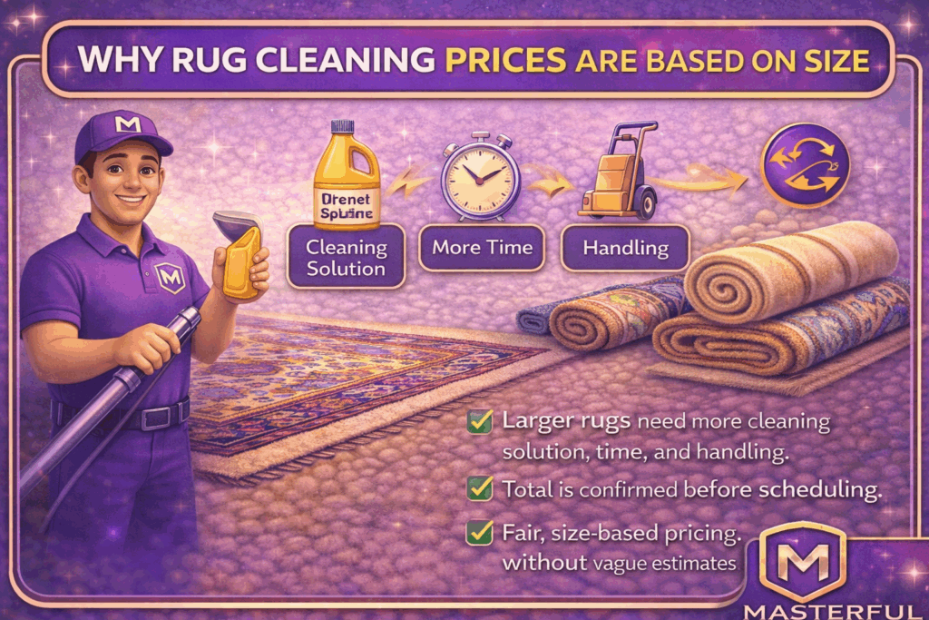Why Rug Cleaning Prices Are Based on Size